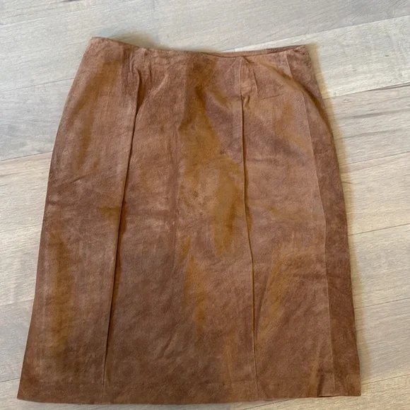 Vintage Char Santa Fe suede Leather Button Skirt - Picture 6 of 11